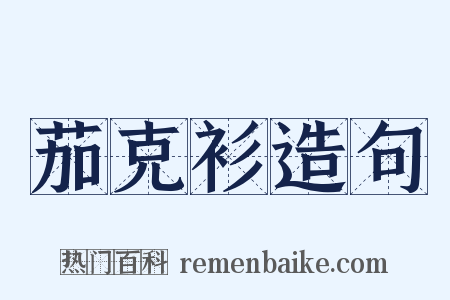 茄克衫造句是什么意思的图片